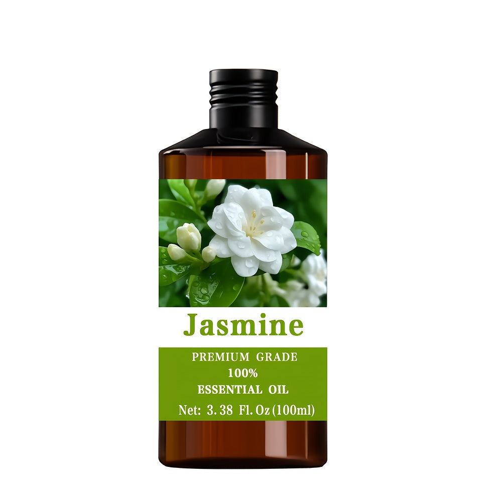 Jasmine Essential Oil 100ml Pure Therapeutic Grade - Aromatherapy Body Oil for Skin Moisturizing Hair Growth Nail & Cuticle Care Stress Relief All Skin Types 3.38 Fl Oz