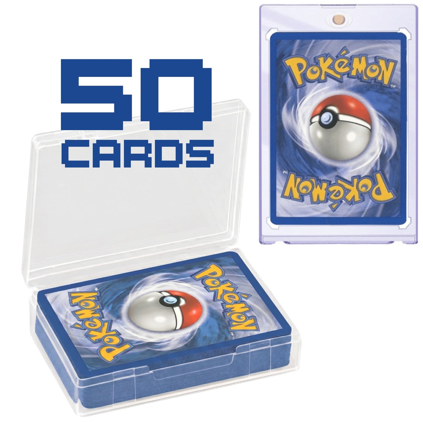 Pokemon WOTC Vintage Bundle 51 Cards – 1 Guaranteed 1999-2003 Wizards of the Coast Card + 10 Holo Foils + Magnetic Holder & Deck Box | Nostalgic Gift for Kids & Collectors