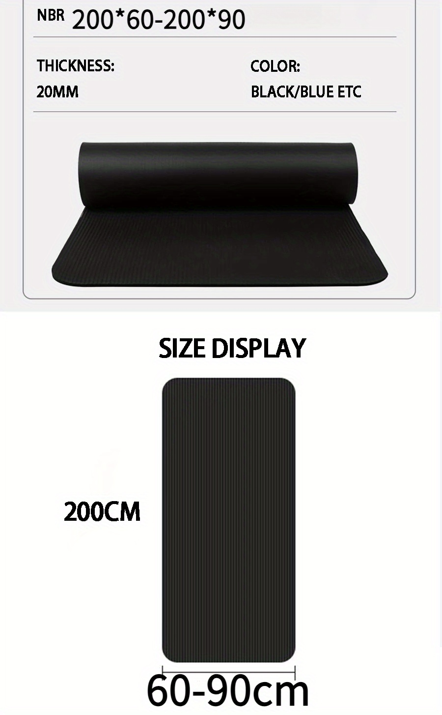 Extra Thick Yoga Mat 20mm – Extra Long 79 x 35 Inch Non-Slip Exercise Mat for Men, High-Density Cushioning for Pilates, Fitness, Stretching & Home Gym Workouts