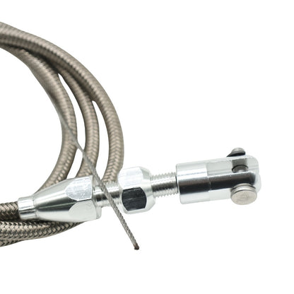Throttle Cable Stainless Steel 24 Inch – Universal U-Cut-to-Fit Carburetor Throttle Cable for Ford Mustang 302 5.0L, GM & Most Carbureted Vehicles