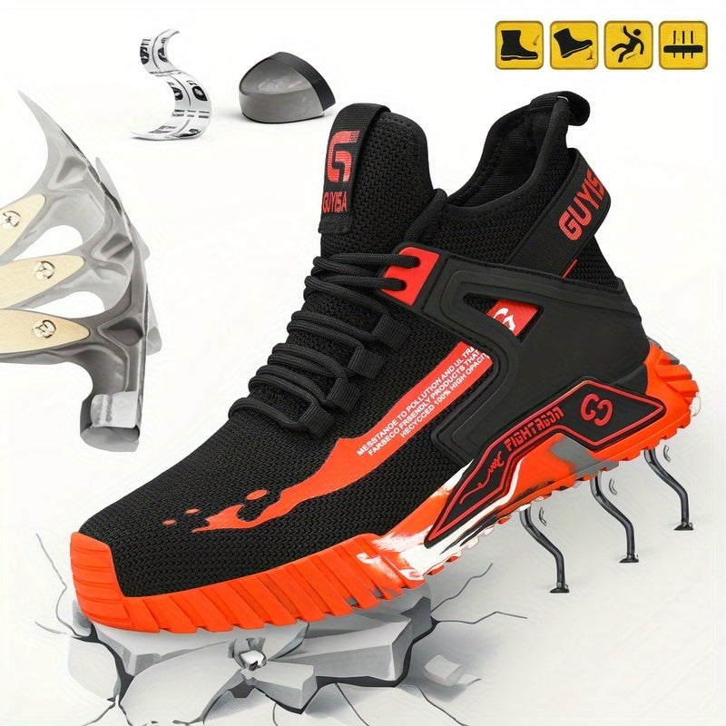 Men's Work & Safety Boots - Steel Toe Protection & Non-Slip Sole