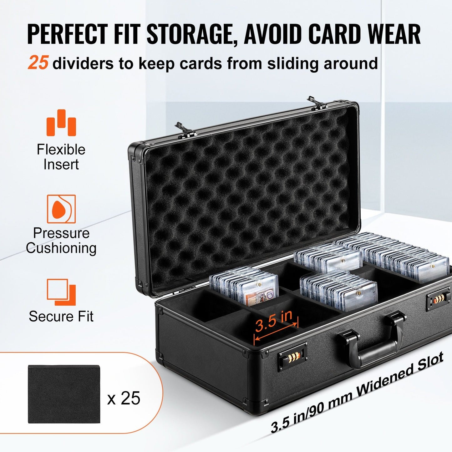 PSA Graded Card Storage Box 5-Slot Aluminum Case Combination Lock