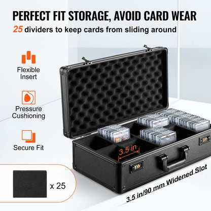 PSA Graded Card Storage Box 5-Slot Aluminum Case Combination Lock