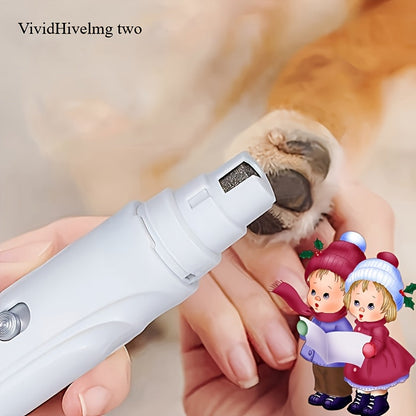 Dog Nail Grinder Electric 2-Speed – Professional Pet Nail Trimmer with High-Speed Motor, Lightweight Quiet Nail Clipper for Puppies & Dogs, Safe Home Paw Grooming Tool