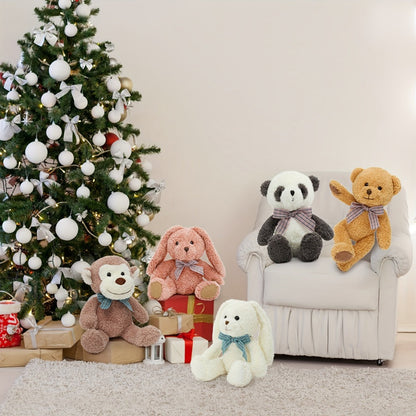 Stuffed Animals Plush Toy Set 5 Pack 12.5 Inch – Soft Teddy Bear Monkey Panda Rabbit Bundle, Birthday Christmas Valentine's Day Gift for Kids Boys & Girls by MaoGoLan