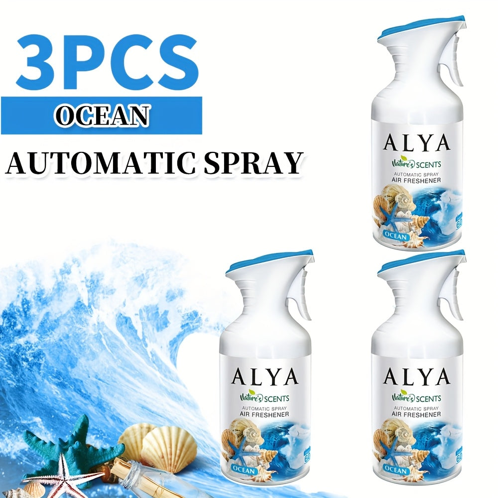 Aromatherapy Air Freshener Spray 8.45oz – 6 Scents: Lavender, Magnolia, Mixed Berries, Ocean, Cool Linen & Vanilla, Multi-Purpose Odor-Fighting Room Spray for Car, Home, Office, Bathroom & Closet (1 or 3 Pack)