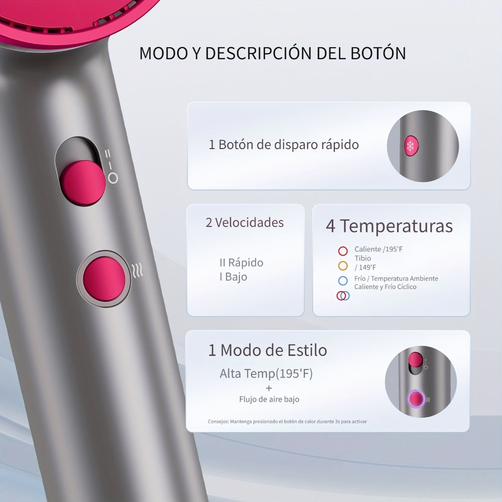 Diffuser Hair Dryer for Curly Hair 1875W Ionic Blow Dryer - Lightweight Compact Professional Frizz Control Fast Drying Styling Tool for Women Men Gray White