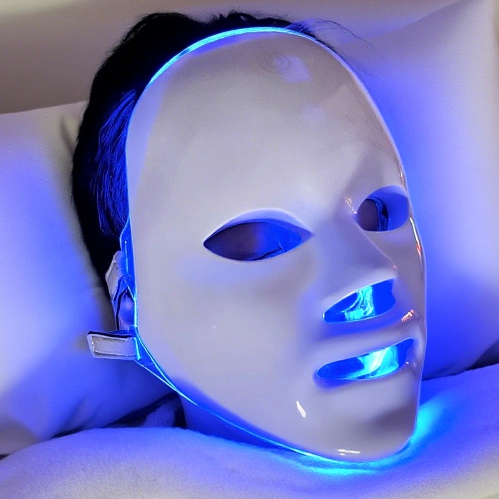 Portable 7-Color LED Facial Mask Device – USB Rechargeable Home Beauty Skincare Tool for Face Care, Anti-Aging & Acne, Perfect Gift for Girlfriend & Valentine's Day