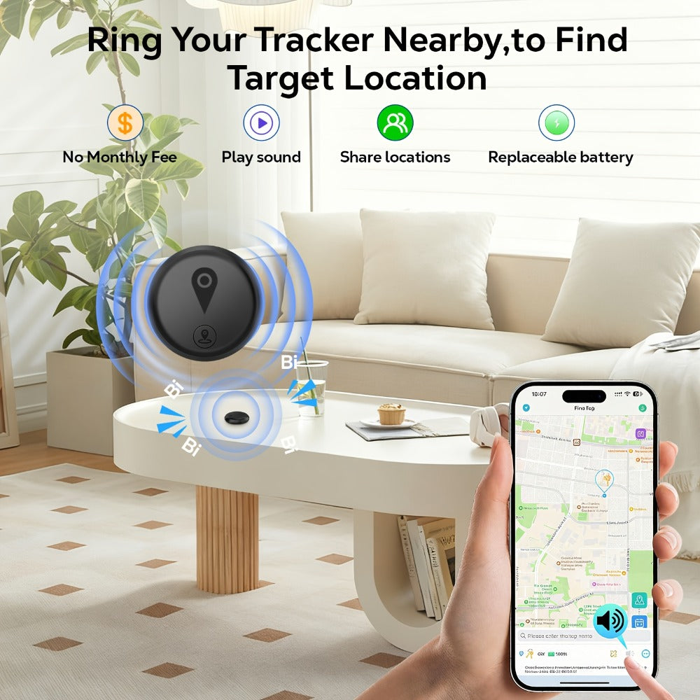Apple Find My GPS Tracker Magnetic Smart Locator – Keychain & Magnetic Case Included, No SIM Card / No Monthly Fee, Global Anti-Loss Device for Luggage, Pets, Wallet & Keys (iOS Only)