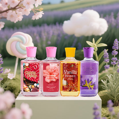 Bath & Body Gift Set 2-Piece Bath Salt Shower Gel & Body Lotion — Home Spa 5 Fragrances Travel Size 88ml+70g | Scented Moisturizing Set for Women & Men | Birthday Christmas Holiday Gift