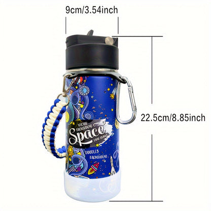 Insulated Water Bottle 16oz - Stainless Steel Vacuum Tumbler with Fun Printed Designs - Leak-Proof Kids & Teen Water Bottle, Perfect Gift for Students, Boys, Girls & Outdoor Activities