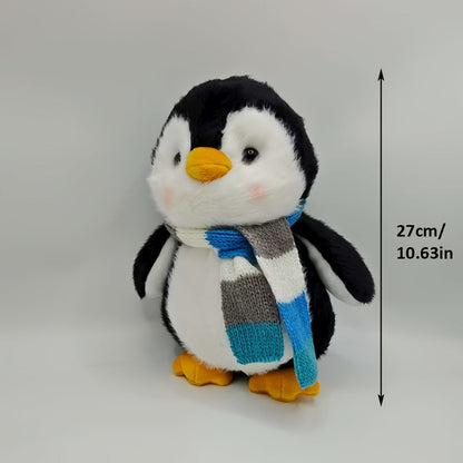 Penguin Stuffed Animal Plush Toy with Scarf – Cute Soft Penguin Plush Doll for Desktop Sofa Shelf Decor, Birthday Valentine's Day Thanksgiving Christmas Gift for Kids & Adults