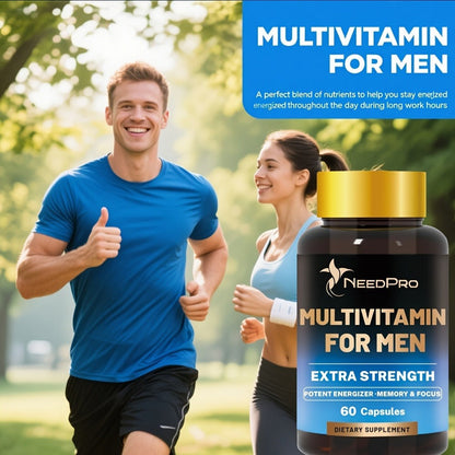 Men's Multivitamin 120 Capsules – Complete Daily Vitamin with Vitamin C, A, D, B6, B12, Zinc, Biotin & Folic Acid – Energy, Immunity & Exercise Support – Healthy Supplement for Men