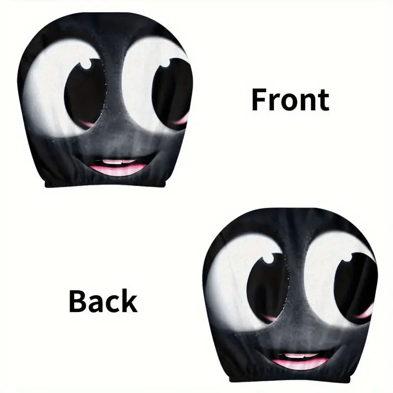 2pcs Cute Cartoon Character Seat Covers - Soft, Fit for All Vehicles, Durable & Stylish Interior Accessories, Cute Accessories, Vehicle Seat Protection, Playful Design, Christmas Gifts