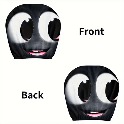 2pcs Cute Cartoon Character Seat Covers - Soft, Fit for All Vehicles, Durable & Stylish Interior Accessories, Cute Accessories, Vehicle Seat Protection, Playful Design, Christmas Gifts