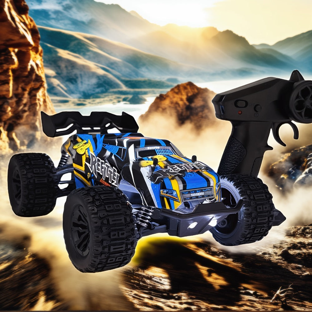 RC Monster Truck 4x4 All-Terrain for Adults Boys Teens – High Speed 4WD Off-Road Remote Control Truck Large Monster Tires 2.4GHz Racing Vehicle Birthday Christmas Holiday Gift Red