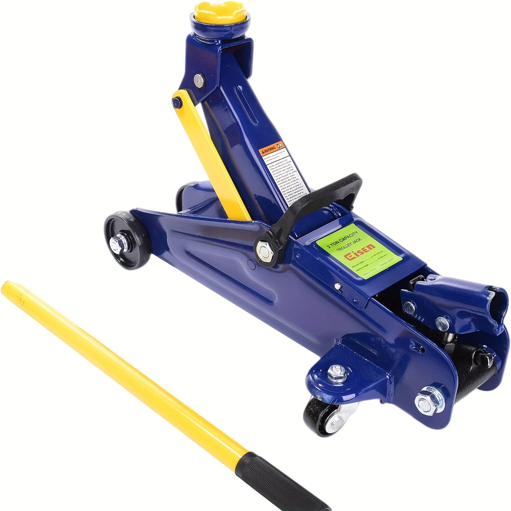 Easy-to-use 2-ton Heavy-duty Jack, Hydraulic Low-profile Car Service Jack, Includes Storage Bag