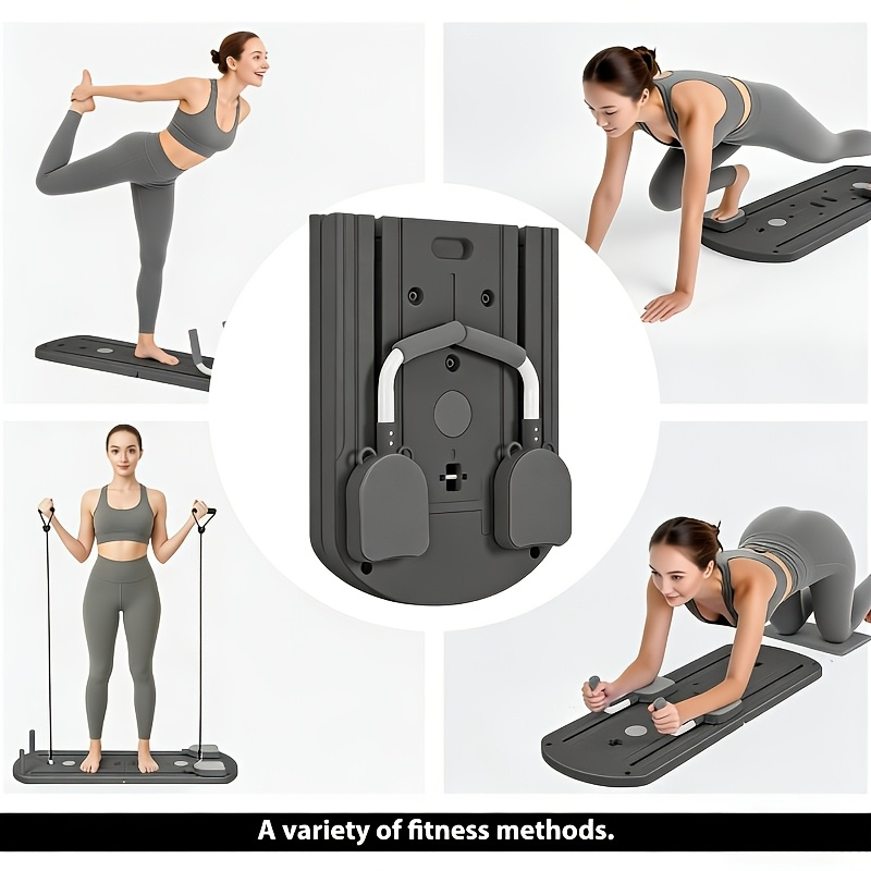 ABS Pilates Slide Board 8-in-1 Foldable – Abdominal & Core Strength Training Home Gym Equipment, Portable Multi-Function Fitness Board for Full Body Workout