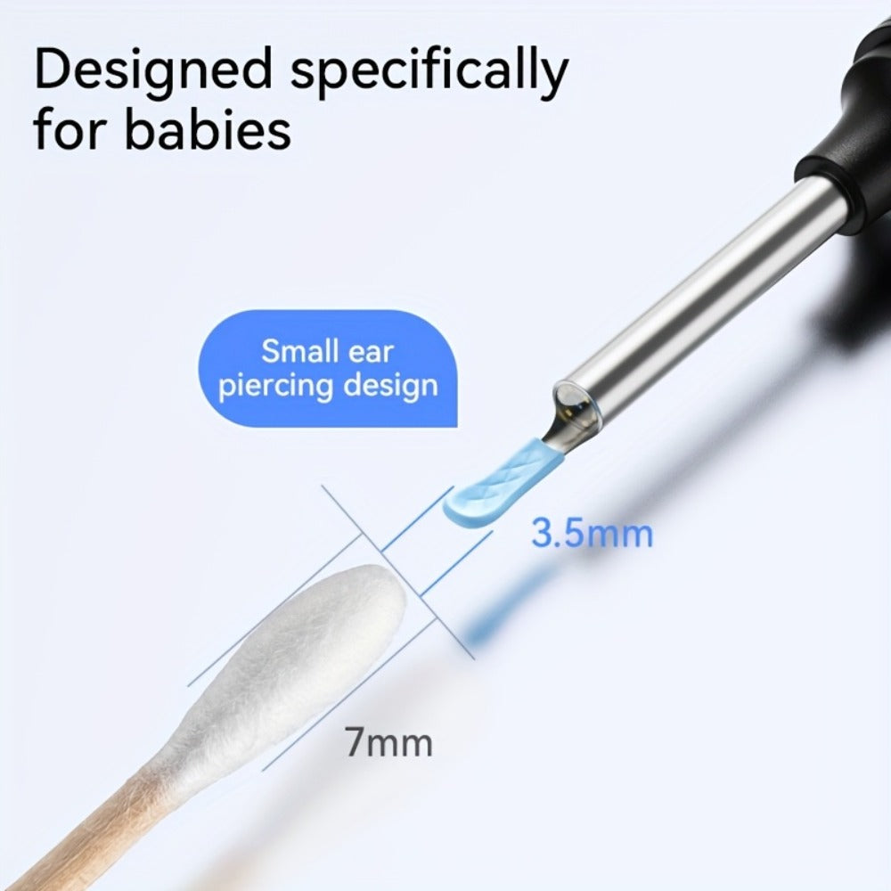 Ear Wax Removal Tool Set 2-in-1 WiFi Visual Ear Washer and Ear Scoop – 1080P HD Camera Ear Cleaning Kit for Effective Earwax Buildup Removal, Smartphone Compatible Home Ear Care
