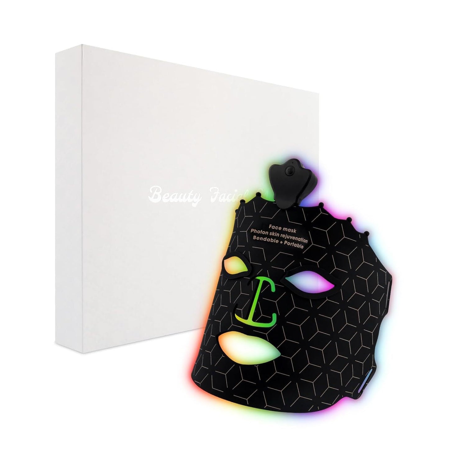 Red Light Therapy Face Mask 7 Color LED – FDA Cleared Silicone Mask for Anti-Aging, Wrinkles, Acne & Skin Whitening, Eye Protection, USB Rechargeable