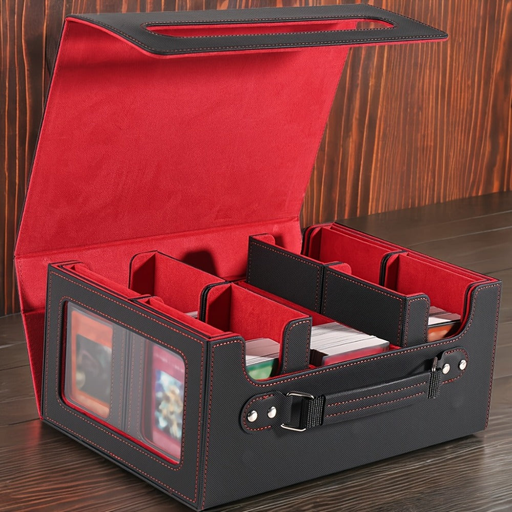 5-in-1 Card Storage Box 400+ Cards – Detachable Sports Card Organizer Display Case for Pokemon MTG Baseball Football TCG Trading Cards, Collector Gift, 4 Colors