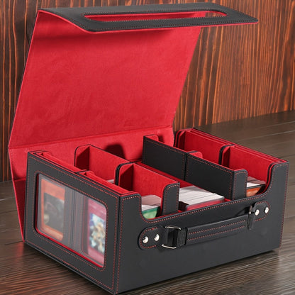 5-in-1 Card Storage Box 400+ Cards – Detachable Sports Card Organizer Display Case for Pokemon MTG Baseball Football TCG Trading Cards, Collector Gift, 4 Colors