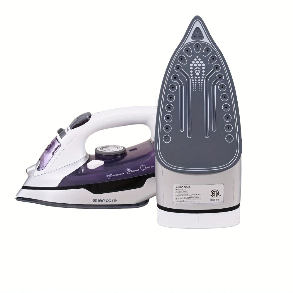 Steam Clothes Iron with Ceramic Coated Soleplate – Precision Thermostat, 3-Way Auto-Off, Self-Cleaning, Anti-Calcium & Anti-Drip, Lightweight Travel & Home Garment Iron