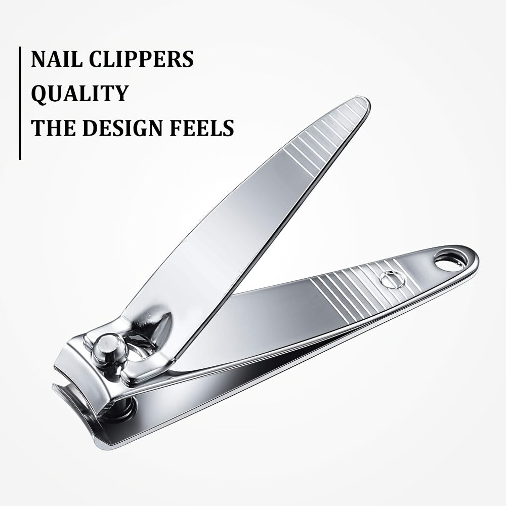 Nail Clippers Bulk 100pcs Stainless Steel — Heavy Duty Concave Blade Pointed Tip Non-Folding Fingernail & Toenail Trimmer for Men & Women Salon Supply Travel Gym Wholesale