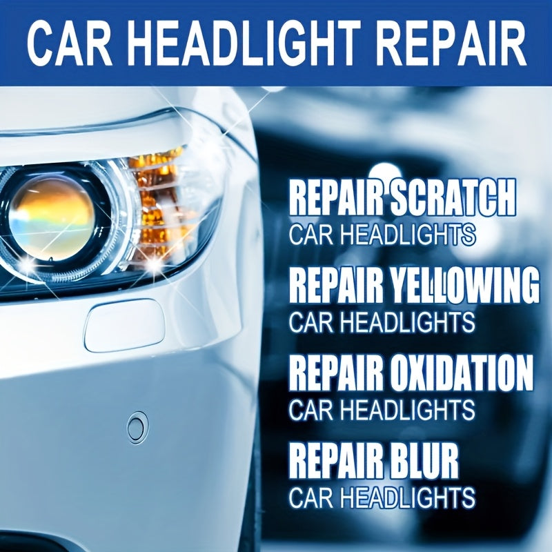 Universal Headlight Lens Restoration Kit - Prevents Yellowing And Oxidation with Bright Headlight Restoration Fluid, Restores Shine Quickly, Suitable for All Models, Headlight Restoration Parts