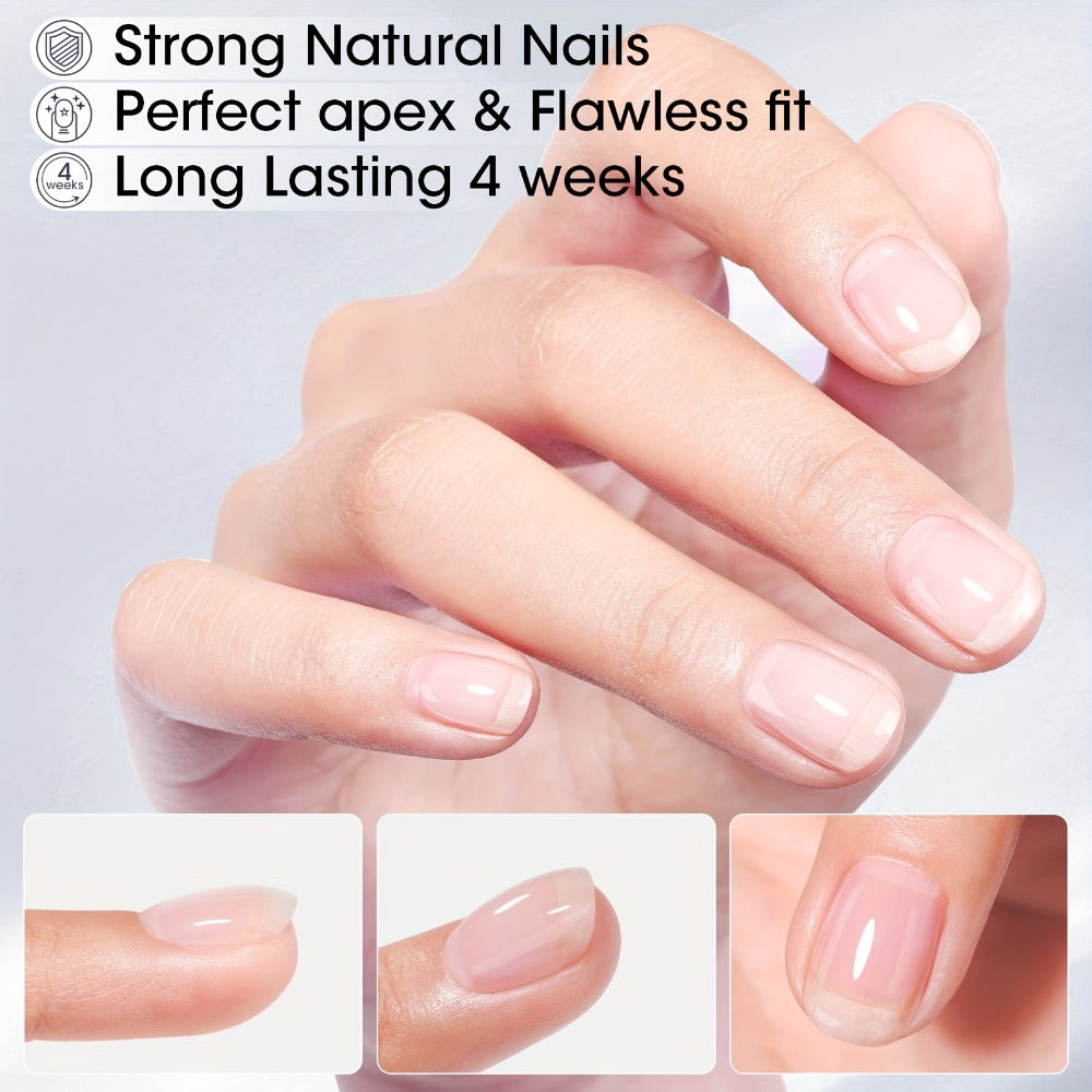 Clear Builder Gel HEMA-Free 5-in-1 2pcs 1.35oz — Nail Extension Strengthener Apex Construction Art Sealing & Repair | Soak-Off UV LED 28+ Days Chip-Proof Wear for Sensitive Skin Salon & Home Use