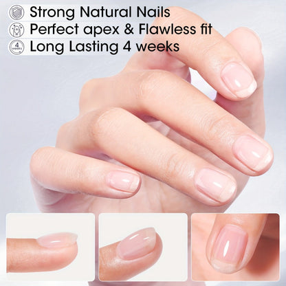 Clear Builder Gel HEMA-Free 5-in-1 2pcs 1.35oz — Nail Extension Strengthener Apex Construction Art Sealing & Repair | Soak-Off UV LED 28+ Days Chip-Proof Wear for Sensitive Skin Salon & Home Use