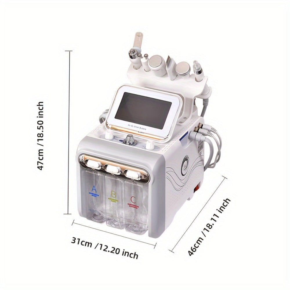 Hydrogen Oxygen Microbubble Facial Machine 6-in-1 / 7-in-1 – Dual Pump Deep Cleansing Skin Rejuvenation Beauty Device for Home Spa Use, Optional Face Mask Included