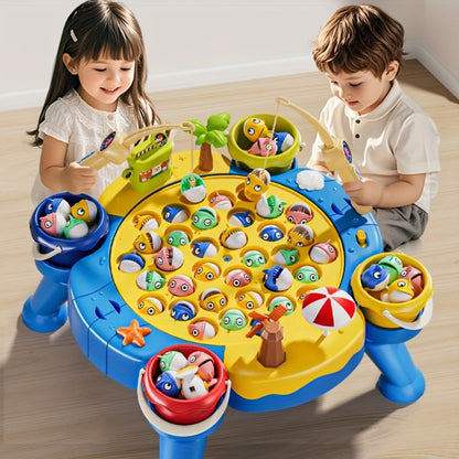 Magnetic Fishing Game for Kids 66 Pieces – Ocean Fishing Toy Set with Rods for Toddlers Ages 3 4 5 6, 1-8 Players, Birthday Gift for Boys & Girls