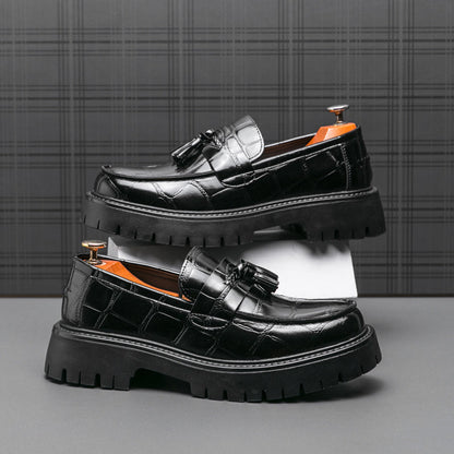 Men's Loafers & Slip-Ons - Platform Sole & Tassel Detail 268965
