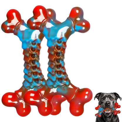 Indestructible Nylon Dog Chew Toy for Aggressive Chewers - Tough Durable Dog Teething Toys for Large Breed Dogs, Keeps Dogs Busy, Sturdy Chew Stick Bone Toy in Red, 1pc 2pcs 4pcs Value Pack