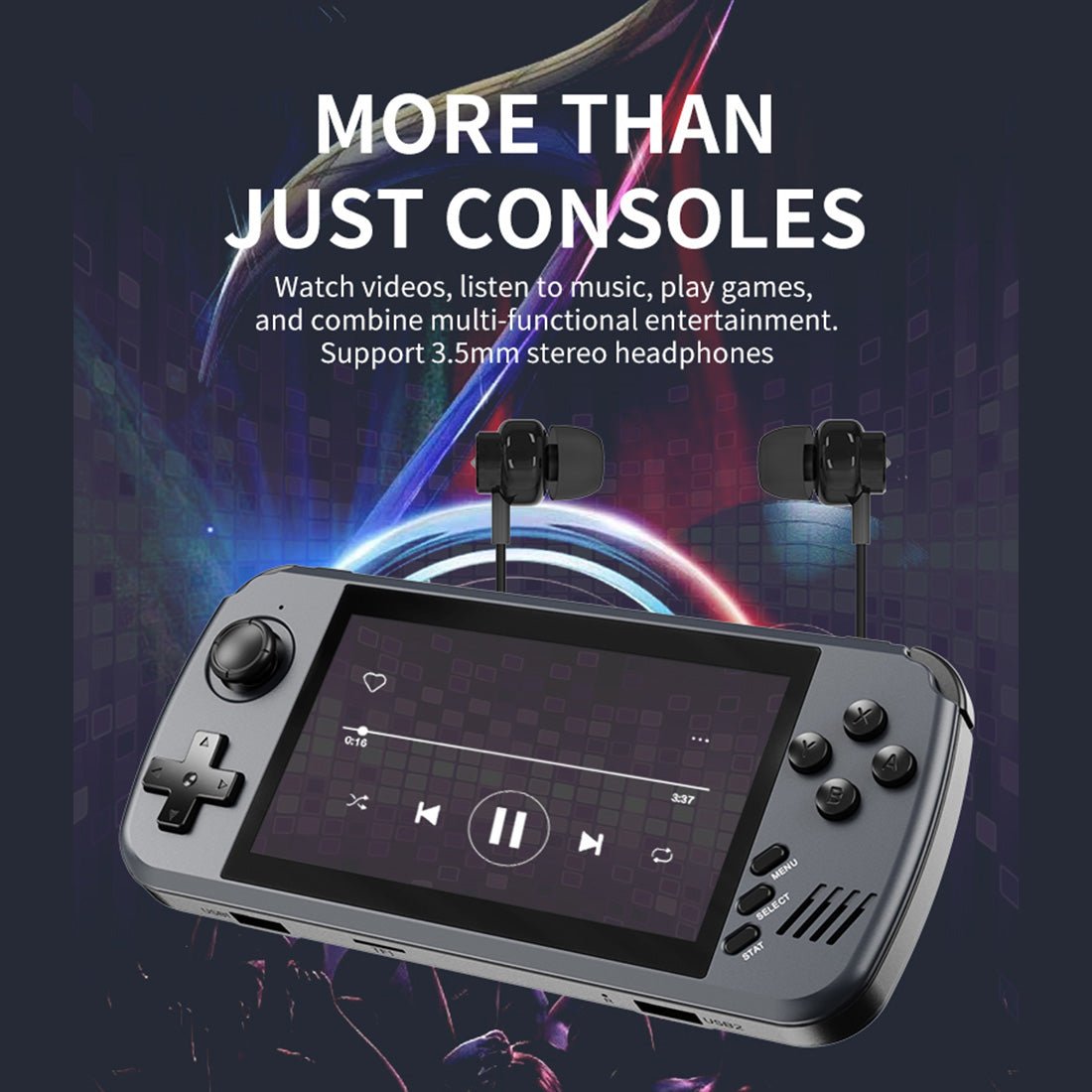 Powkiddy X39 PRO Handheld Game Console – 4.5" IPS 854×480 5600+ Preloaded Games HDMI Output Dual Player 3000mAh Linux Retro Gaming System