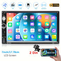 1pc Double Din EQ Car Stereo 7" LCD Screen with Wireless FM, MP5 Player with USB/SD/AUX Input with Mirror Link SWC, Portable Media Players with 4LED Backup Camera Christmas Gifts Black Friday Gifts