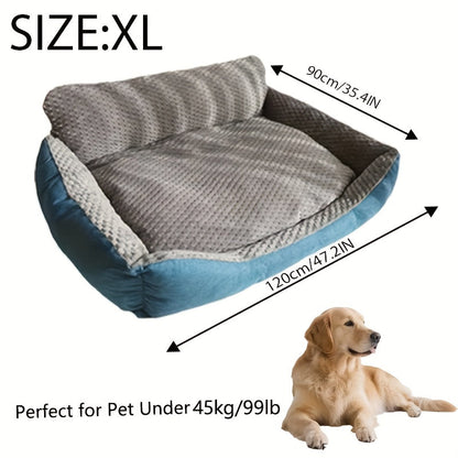 Orthopedic Dog Bed Luxury Extra Large Fluffy Winter Warm Pet Couch, Cat Sofa Kennel Cushion Pad for Small Medium Large Dogs Cats up to 110LB, 4 Sizes S to XL, Includes Cat Teaser Toy