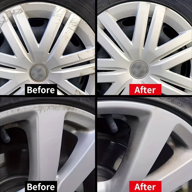 Automobile wheel hub scratch reconditioning paste, tire hub scratch paint repair paste - black and white Silvery aluminum alloy wheel hub chrome plating repair