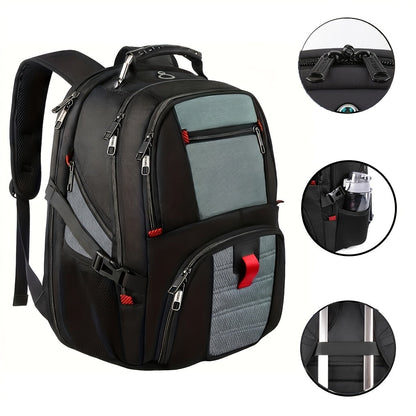 Large Laptop Backpack 50L – Fits 17 Inch Computer, Airline Approved Carry On, 3-Compartment Travel & College Backpack for Men Women | 8 Colors, Breathable Mesh Straps