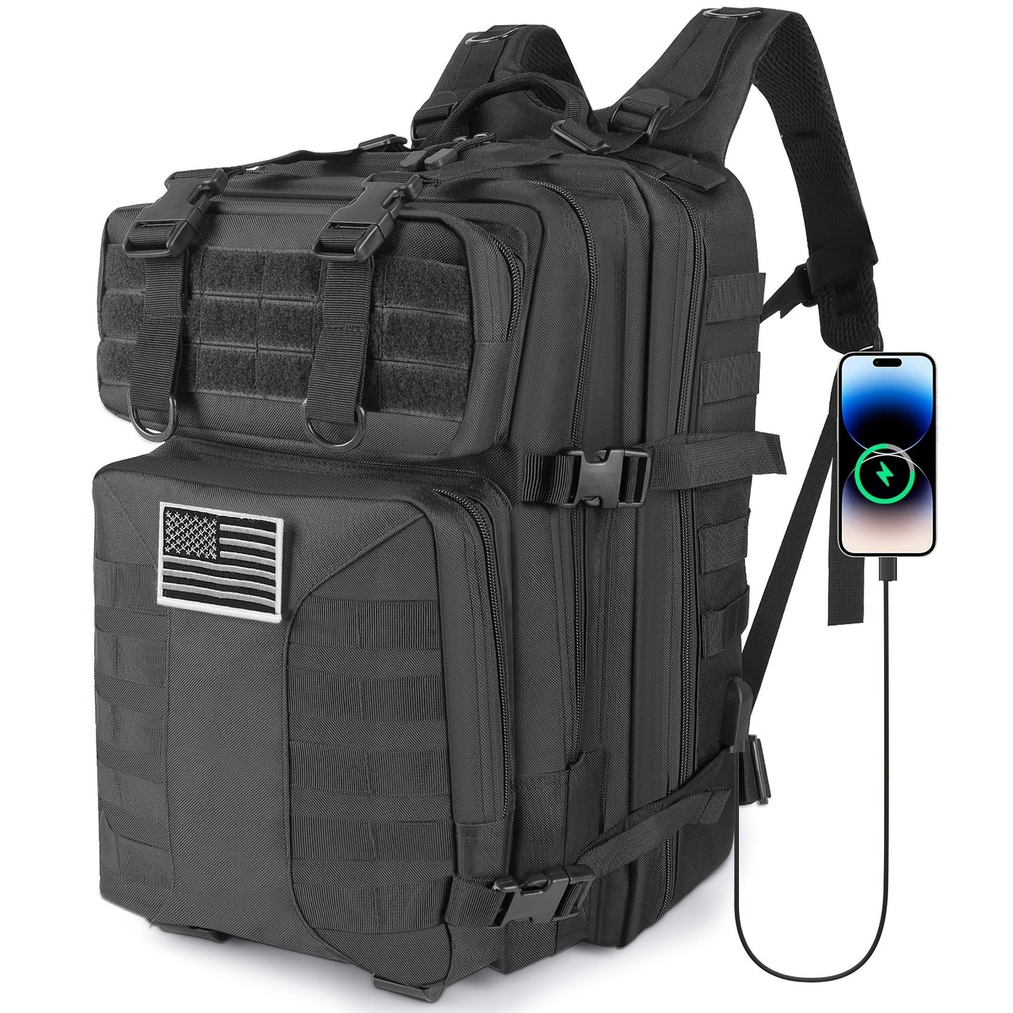 Tactical Military Backpack 50L – Large Capacity Molle Rucksack for Camping, Hiking, Hunting, Fishing & Travel, Unisex with Multiple Color Options