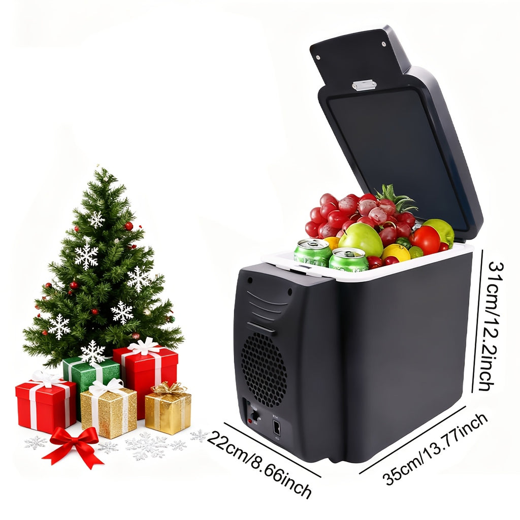 Car Refrigerator 6-Liter Dual-Purpose Hot And Cold Insulation Box for Home And Car, Portable Small Refrigerator for Cars, Large Capacity Energy-Saving Small Refrigerator, Top Storage Cup Holder