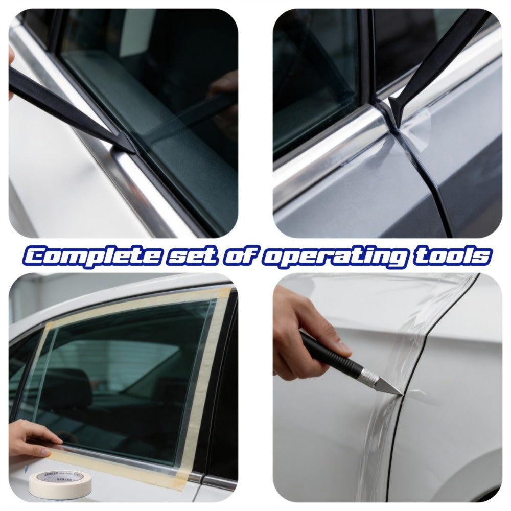 Window Tint Tool Kit 36PCS Felt Squeegee Scraper Set for Car Vinyl Wrap Film Installation DIY Beginner Window Tinting Tools Complete Kit