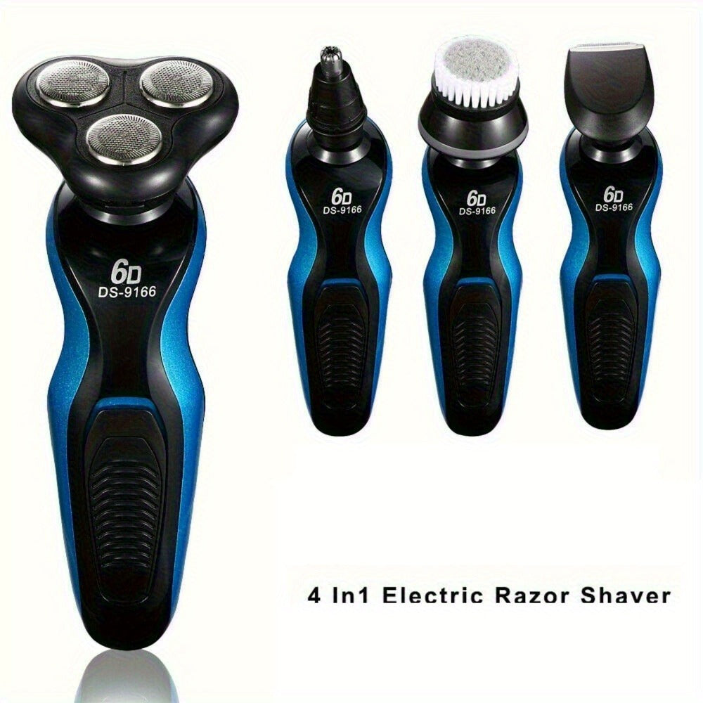 Electric Shaver for Men 4-in-1 – USB Rechargeable Electric Razor & Beard Trimmer Kit for Wet & Dry Shaving, Portable Grooming Set, Perfect Father's Day Gift for Dad, Husband & Male Friends