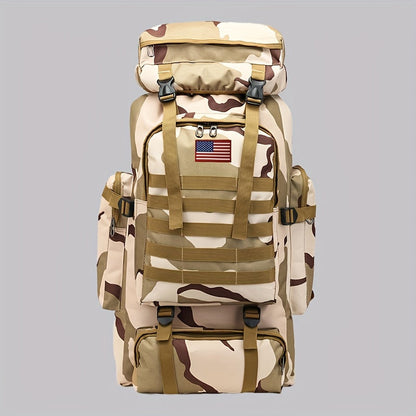 Military Hiking Backpack 80L – Tactical 3-Day Assault Pack Oxford Fabric DIY System for Camping Hunting Travel Unisex