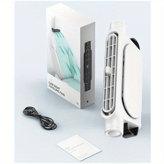 No More Sweltering Rides! 2X Faster Cooling! Car USB Fan - Stay Ice Cool in Traffic (Fits ALL Vehicles) Bladeless Car Air Conditioning Fan|3-Speed Silent Cooling, Car Seat Fan, Free USB Charging Cable