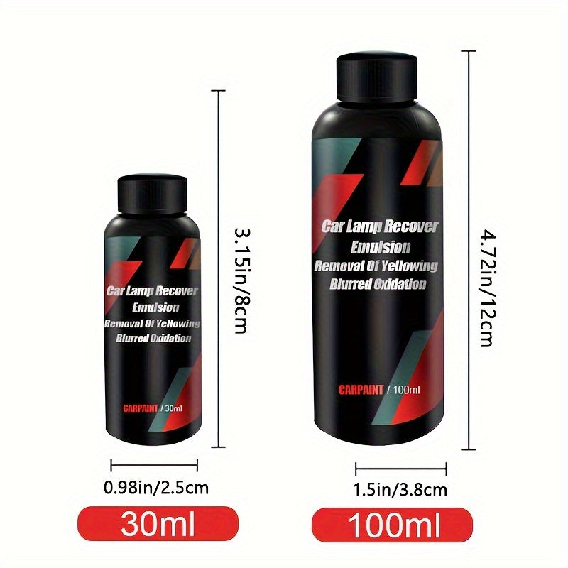 Car Headlight Restoration Kit 300ml – Polishing Paste for Yellowed Oxidized Foggy Headlamps | Scratch Repair & Clarity Refurbish Agent | Easy DIY Application