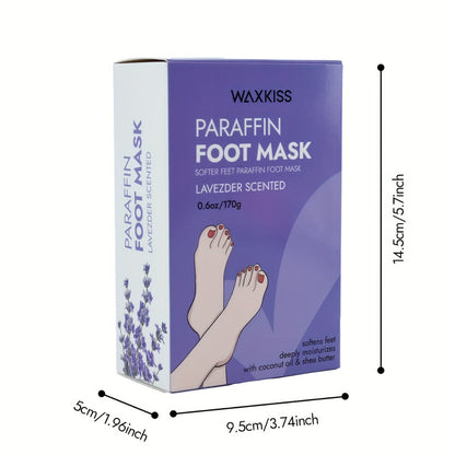 Paraffin Wax Moisturizing Hand & Foot Mask WAXKISS - Non-Greasy Skin Softening Treatment Lavender & Grapefruit Scent - Portable Spa Mask for Dry Cracked Hands Feet Skin Elasticity Women