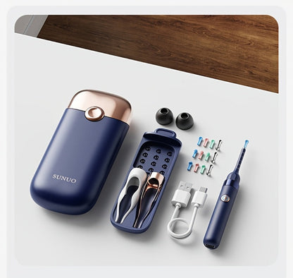 Upgraded 1080P Ear Wax Removal Tool with Camera & Storage Case – LED Light, iOS & Android Compatible, Complete Ear Cleaning Kit, Holiday & Birthday Gift for Whole Family