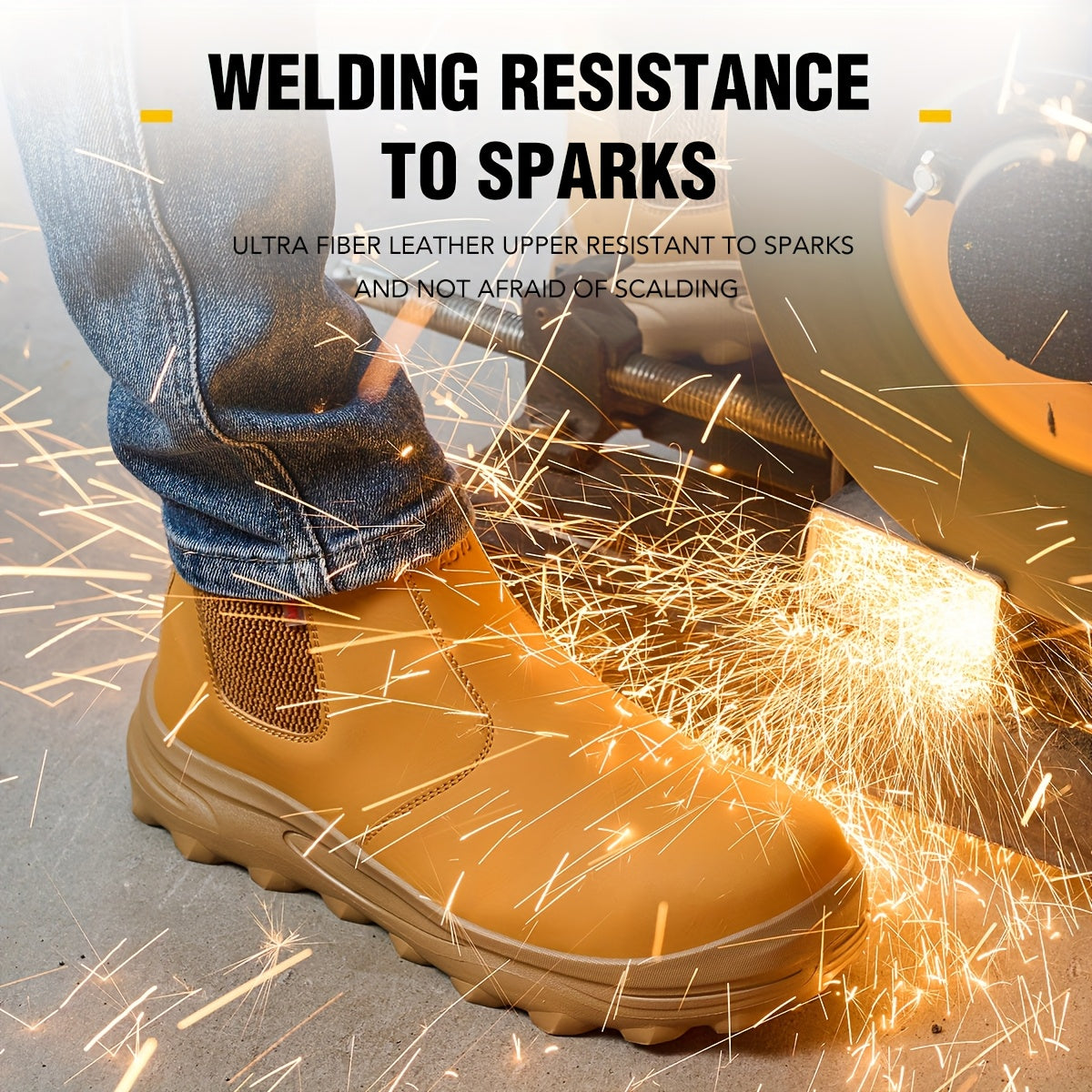 Men's Work & Safety Boots - Steel Toe Protection & Puncture Resistant 767461